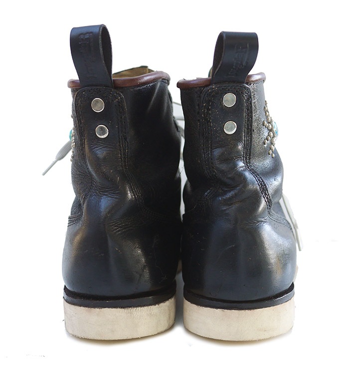 SIZE US8.5 / IrregulaR by ZIP STEVENSON ڎڎގ׎ Vintage remake White Sole Jump Boots Brown