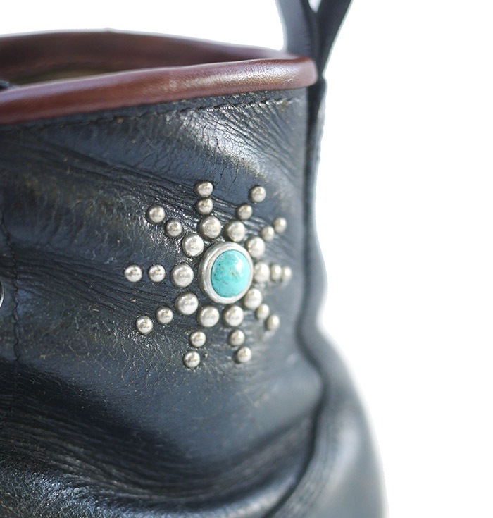 SIZE US8.5 / IrregulaR by ZIP STEVENSON ڎڎގ׎ Vintage remake White Sole Jump Boots Brown