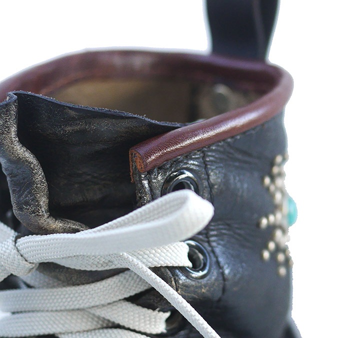 SIZE US8.5 / IrregulaR by ZIP STEVENSON ڎڎގ׎ Vintage remake White Sole Jump Boots Brown