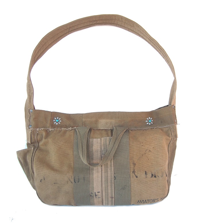 IrregulaR by ZIP STEVENSON 60's USAF Aviator kit bag Zipper #1 / Khaki