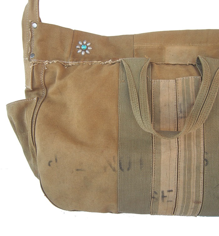 IrregulaR by ZIP STEVENSON 60's USAF Aviator kit bag Zipper #1 / Khaki