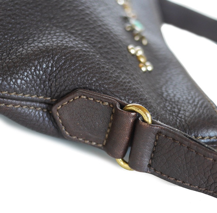 OLD COACH�ڥ�����ɥ������� PANTY Original Design Remake Studs Shoulder Bag / No.48