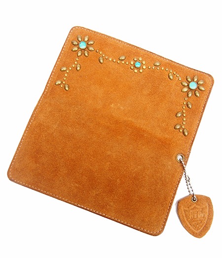 HTC Long Wallet Flower Suede #5 TQS B / Camel