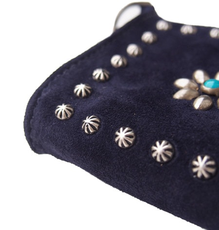 HTC L-zip Wallet Flower Suede #1 TQS N / Navy