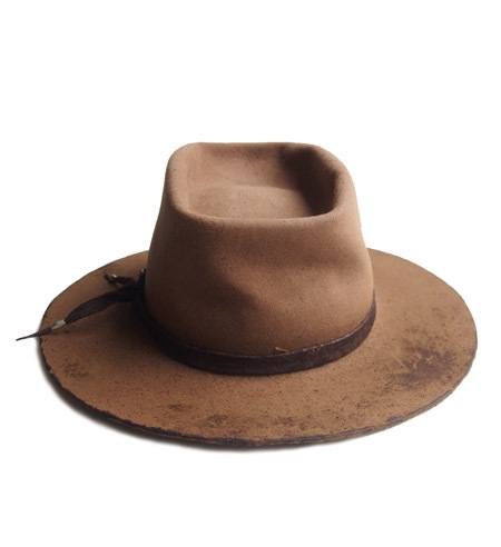 CHAFF DESIGN�̥���ա��ǥ������ Vintage Remake Custom Long Brim Hat / Brown