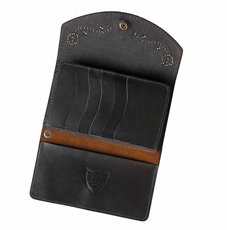 HTC Long Wallet Flower & Umbrella Suede mix #6 TQS B / Camel