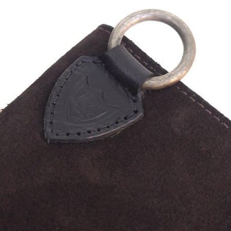 HTC Sunset Short Wallet Flower Suede Mix BLACK N / D Brown