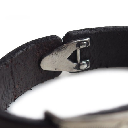 CHAFF DESIGN�̥���ա��ǥ������Leather Solid Plate Bracelet