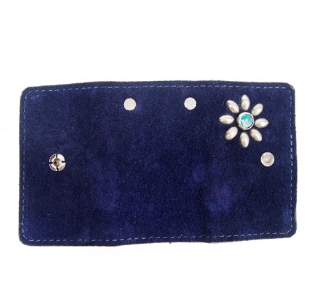 HTC Key Case Flower Suede #2 TQS N / Navy