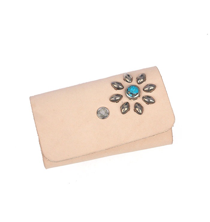 HTC SUNSET Key Case Flower Leather #1 TQS N / Natural