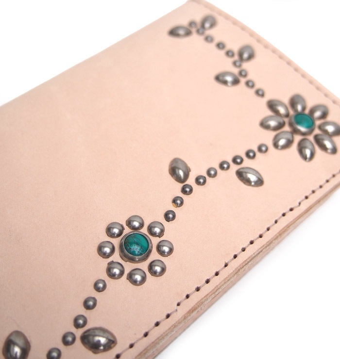 HTC Sunset Long Wallet Flower Leather # 4 TQS N / Natural