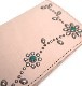 HTC Sunset Long Wallet Flower Leather # 4 TQS N / Natural