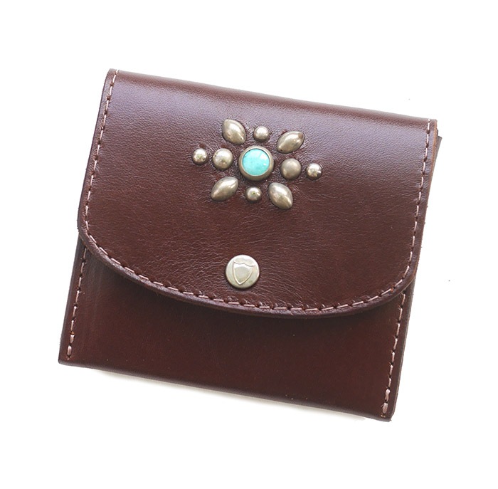 HTC SUNSET Mini Wallet Studs / Brown
