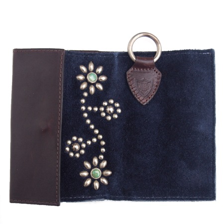 HTC Sunset Short Wallet Flower Suede Mix TQS N / Navy