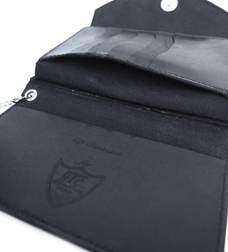 HTC Long Wallet Flower & Umbrella Suede mix #6 BLACK N / Wine red