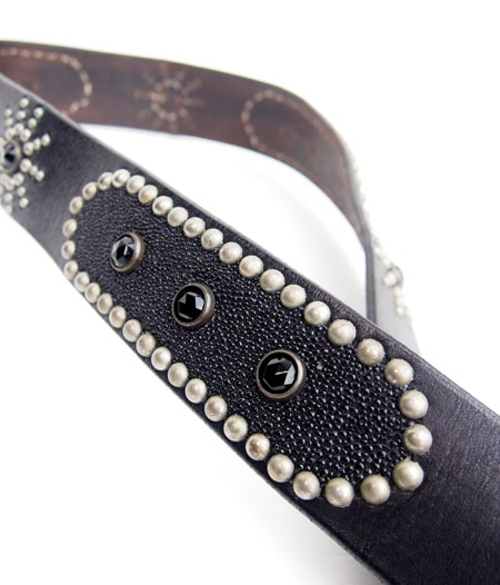 HTC ̎Î ٥ Oval Studs Stingray Belt / Black