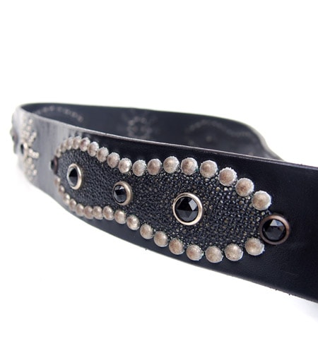 HTC ̎Î ٥ Peanut Studs Stingray Belt / Black