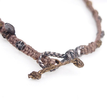 M. Cohen スカルブレスレット　ピンクメッキ M. Cohen スカルブレスレット ピンクメッキ