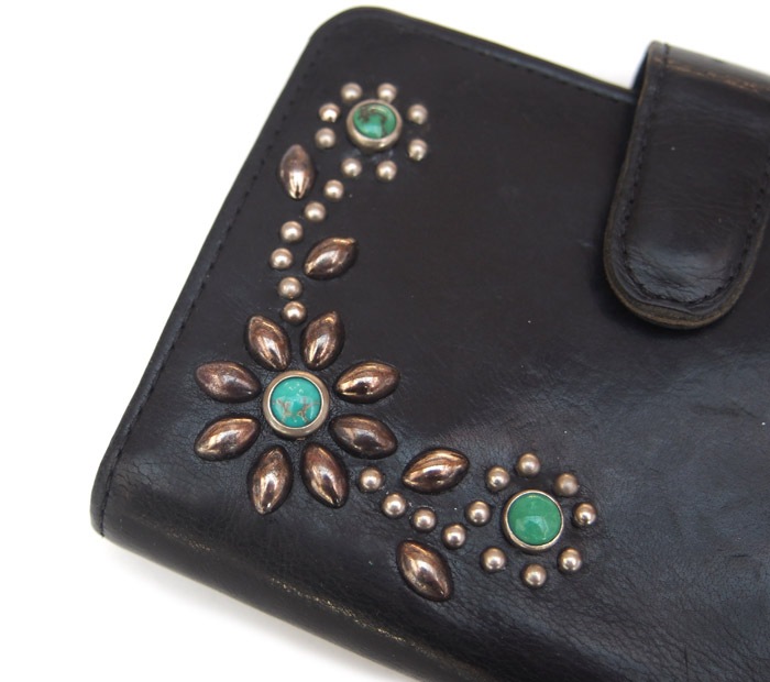 PANTY Original Design "OLD COACH" Vintage Remake Studs Leather Wallet / 