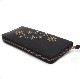 HTC Sunset Round Zipper Long Wallet Flower #3 TQS N / Black