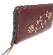 HTC Sunset Round Zipper Long Wallet Flower #3 TQS N / Brown / Light Brown