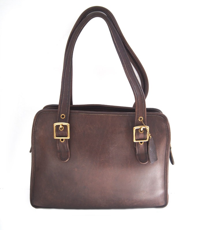 PANTY Original Design "OLD COACH" Vintage Remake Studs Leather Tote Bag / No.38