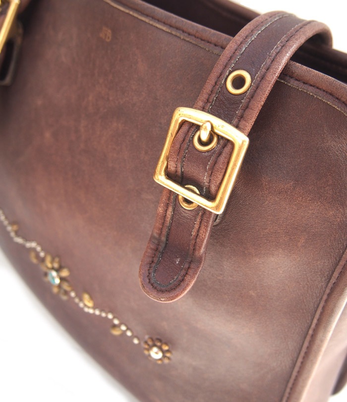 PANTY Original Design "OLD COACH" Vintage Remake Studs Leather Tote Bag / No.38