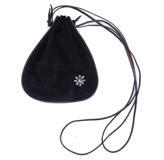 CHAFF DESIGN�̥���ա��ǥ������Vintage Belt Suede Bag / Black �� Clear