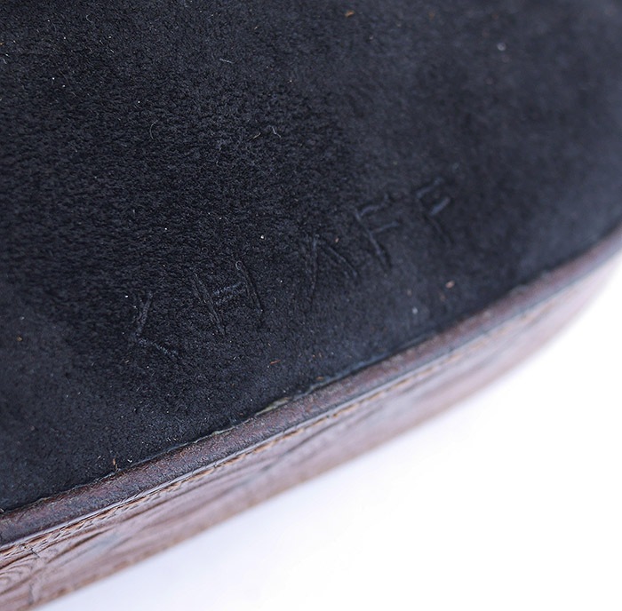 CHAFF DESIGN�̥���ա��ǥ������Vintage Belt Suede Bag / Black �� Clear