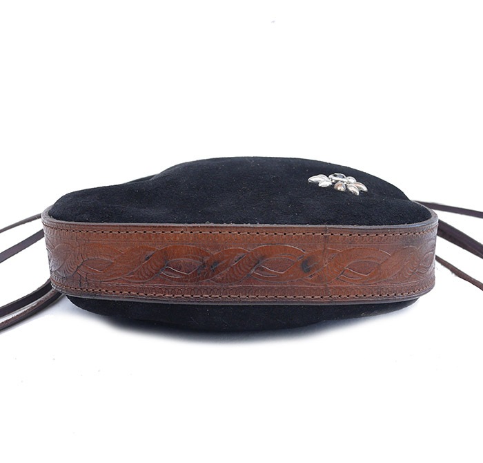 CHAFF DESIGN�̥���ա��ǥ������Vintage Belt Suede Bag / Black �� Clear
