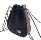 CHAFF DESIGN�̥���ա��ǥ������Vintage Belt Suede Bag / Black �� Clear