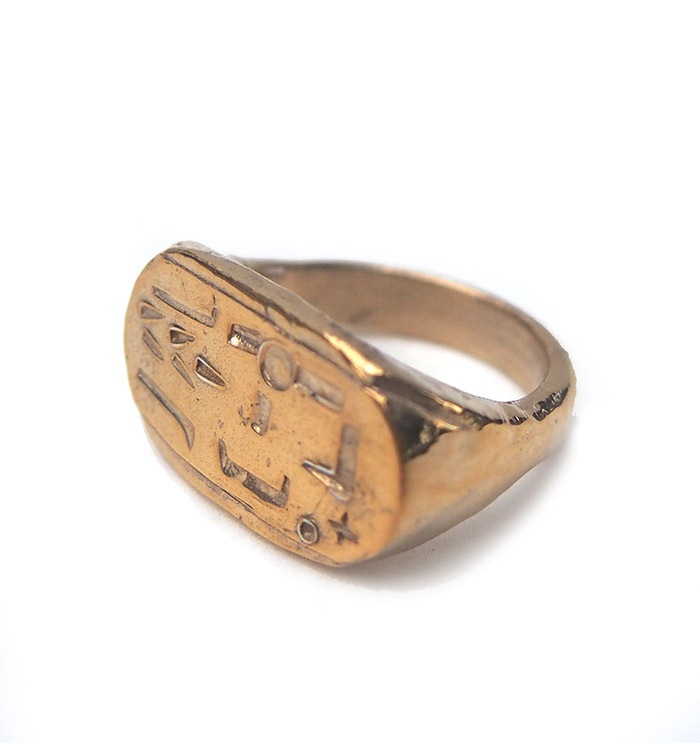 Sample SaleCHAFF DESIGN African hieroglyph Gold Ring