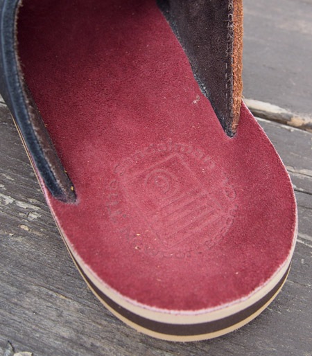 HTC��The Sandalman�ڎ������Î��������ߎ��ݎ��ގَώݡ� ������� ���� Double Buckle Flower Glass Stone Studs / Brown&Navy
