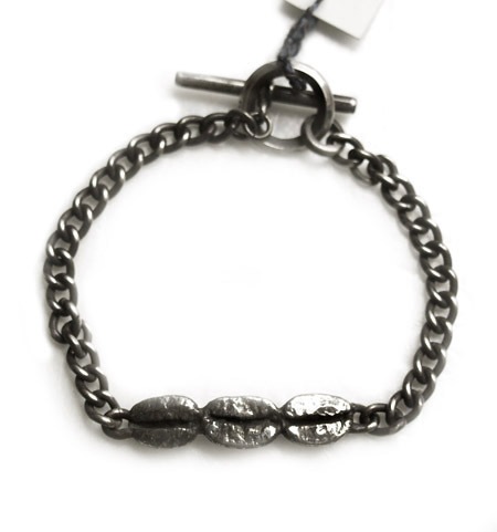 CHAFF DESIGN〔チャフ・デザイン〕Coffee Beans Silver Chain Bracelet