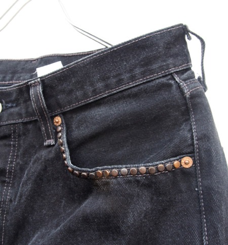 HTC ̎Î͡ Vintage Remake  Black Denim Pants
