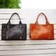HTC Sunset Tote Bag Flower Leather #1 TQS N / Black / Light Brown