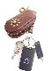 HTC Sunset Zipper Key Case Flower #5 TQS B / Brown