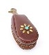 HTC Sunset Zipper Key Case Flower #5 TQS B / Brown