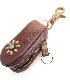 HTC Sunset Zipper Key Case Flower #5 TQS B / Brown