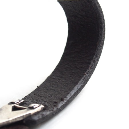 CHAFF DESIGN�̥���ա��ǥ������Leather Solid Plate Bracelet