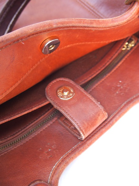 PANTY Original Design "OLD COACH" Vintage Remake Studs Leather Tote Bag / No.17