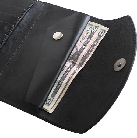 HTC Long Wallet Flower & Umbrella Suede mix #6 BLACK N / Brown