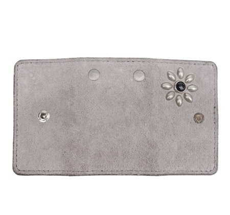 HTC Key Case Flower Suede #2 BLK N / Gray