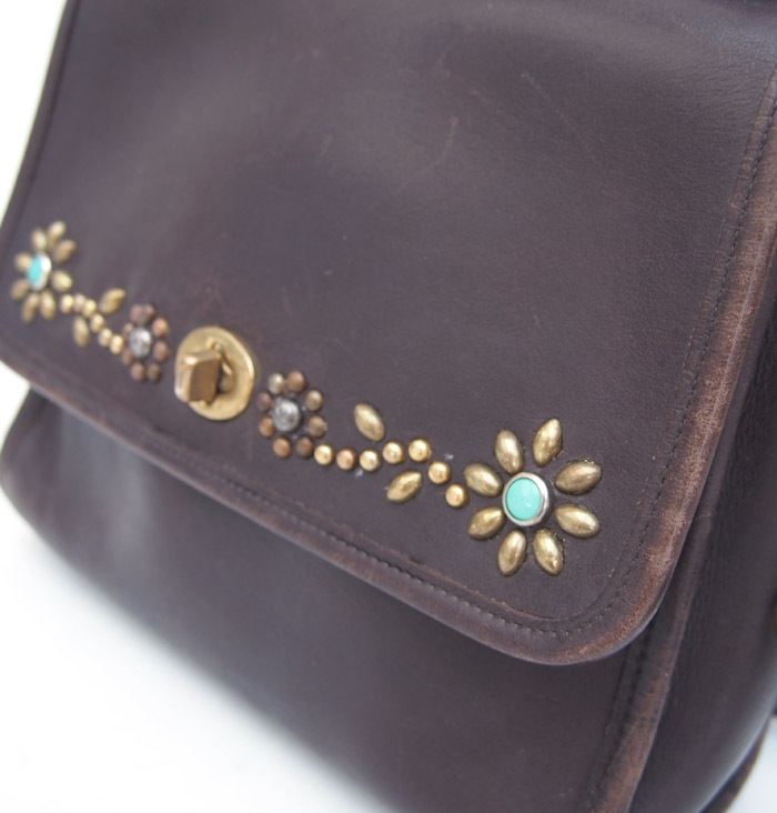 PANTY Original Design "OLD COACH" Flower Studs Bag / No.30
