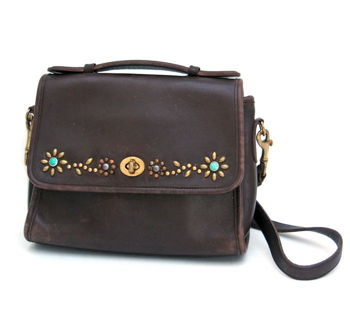 PANTY Original Design "OLD COACH" Flower Studs Bag / No.30