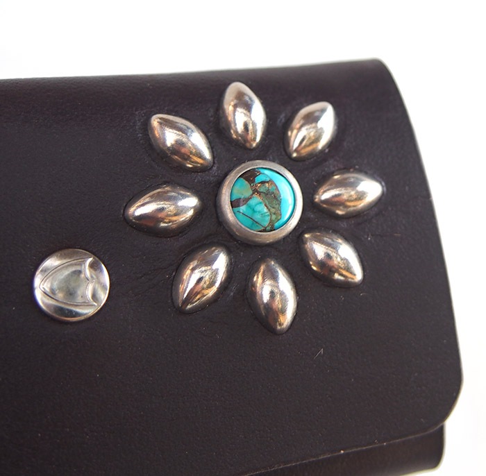 HTC SUNSET Key Case Flower Leather #1 TQS N / D Brown