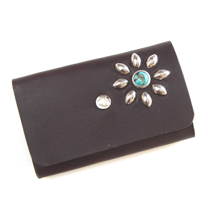 HTC SUNSET Key Case Flower Leather #1 TQS N / D Brown