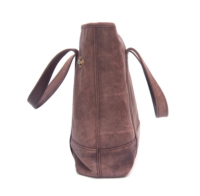 PANTY Original Design "OLD COACH" Vintage Remake Studs Leather Tote Bag / No.31