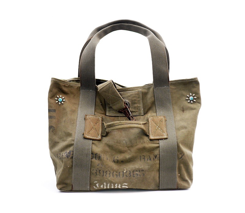 IrregulaR by ZIP STEVENSON Vintage Military Tote Bag #1 / Khaki