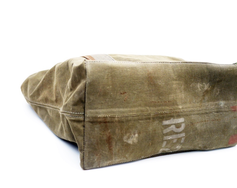 IrregulaR by ZIP STEVENSON Vintage Military Tote Bag #1 / Khaki